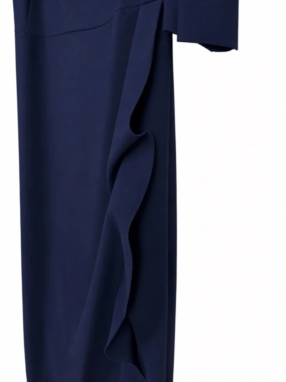 Chiara Boni La Petite Robe Navy Blue Ruched Maxi Dress Size US 14 IT 50 - Picture 7 of 9